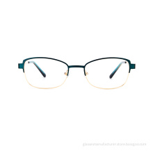 High Quality Vintage Half-rim Metal Optical Eyewear Frames Rectangle Computer Glasses